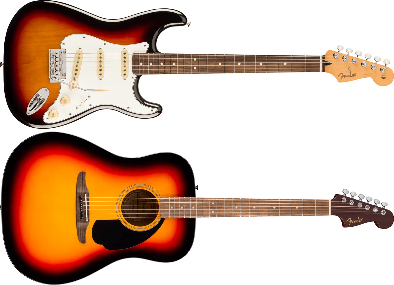 Player II Stratocaster と California Standard Redondo